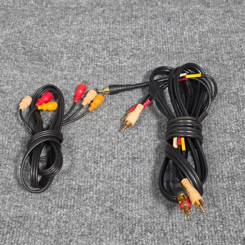 RCA Composite AV Cable Bundle Gold Plated Video Stereo Audio 3-Plug Male to Male